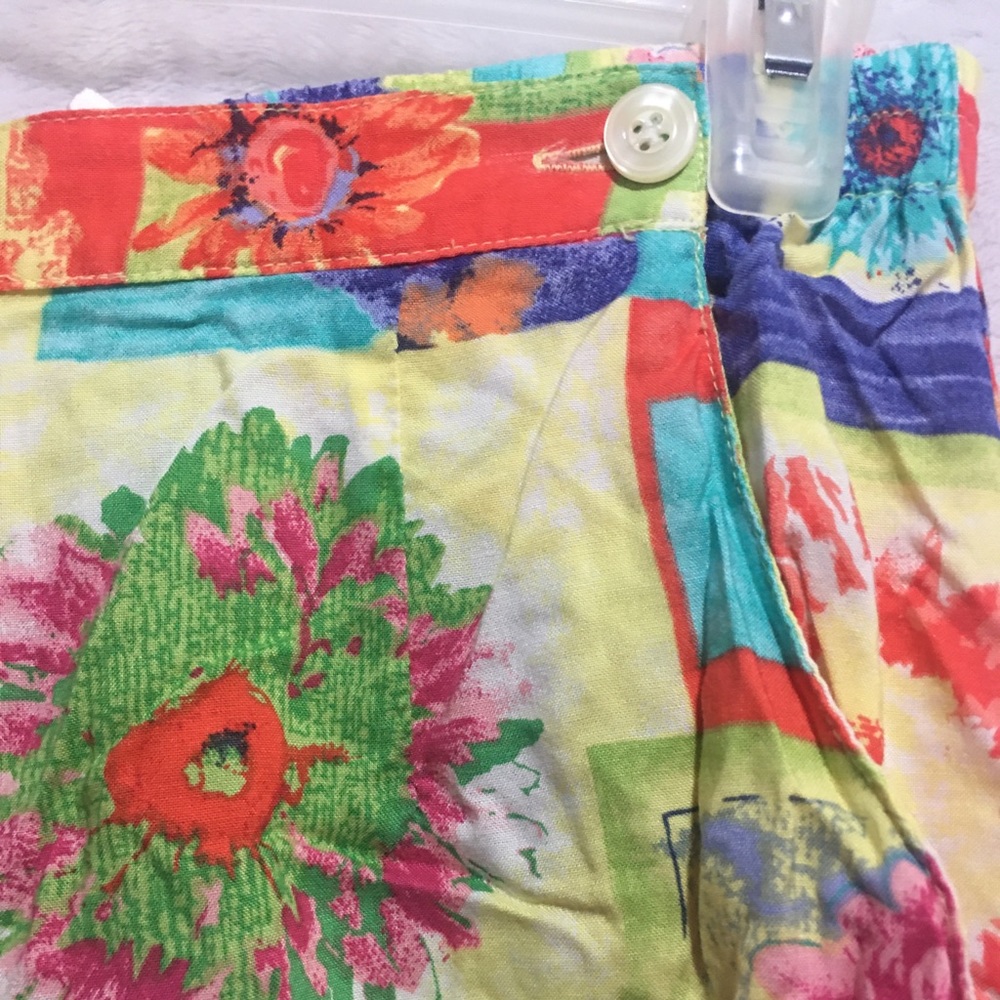 wide leg colorful pants